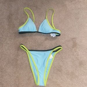 Turquoise and green bikini set NWT. Aerie